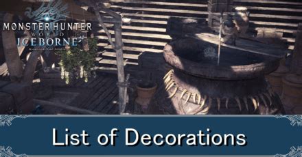 mhw all decorations|List of 4 Slot Decorations .